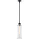 Zigrina 1 Light 5.88 inch Satin Brushed Black with Polished Nickel Pendant Ceiling Light