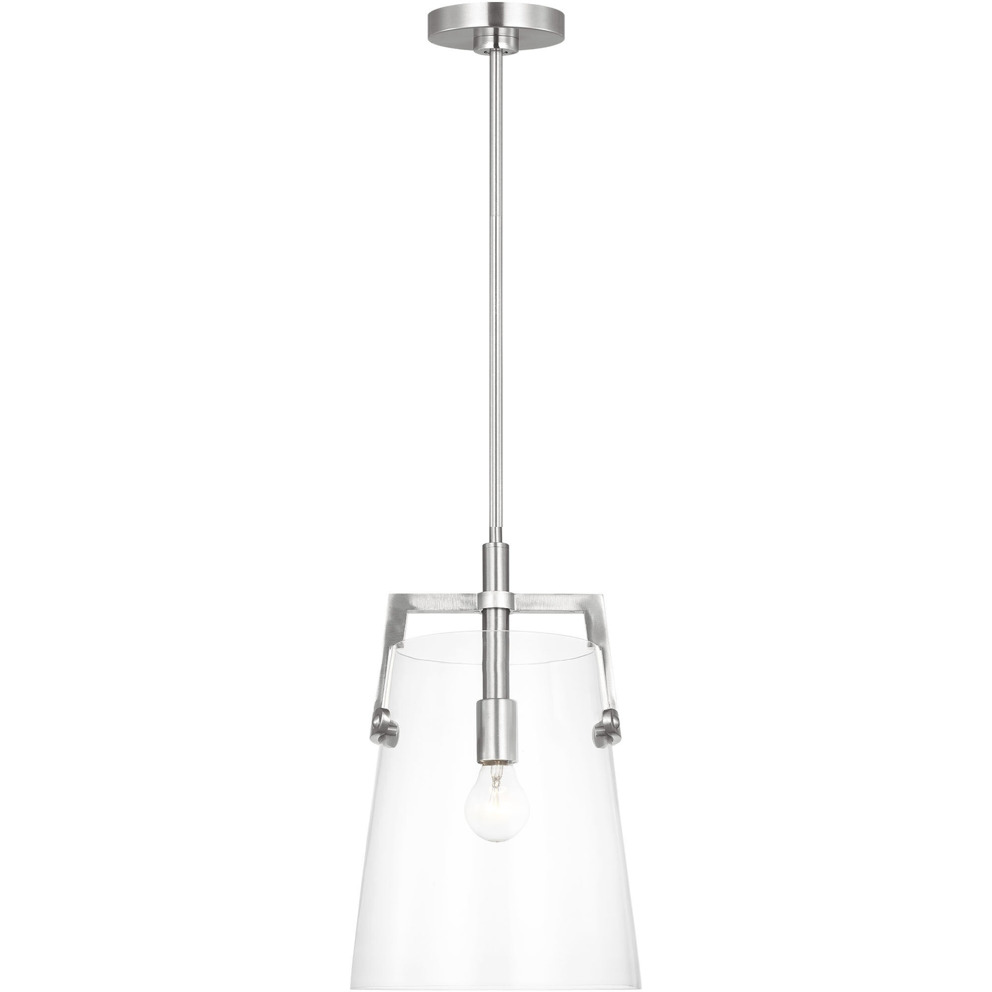 Drew & Jonathan Crofton 1 Light 10.25 inch Brushed Nickel Pendant Ceiling Light, Medium