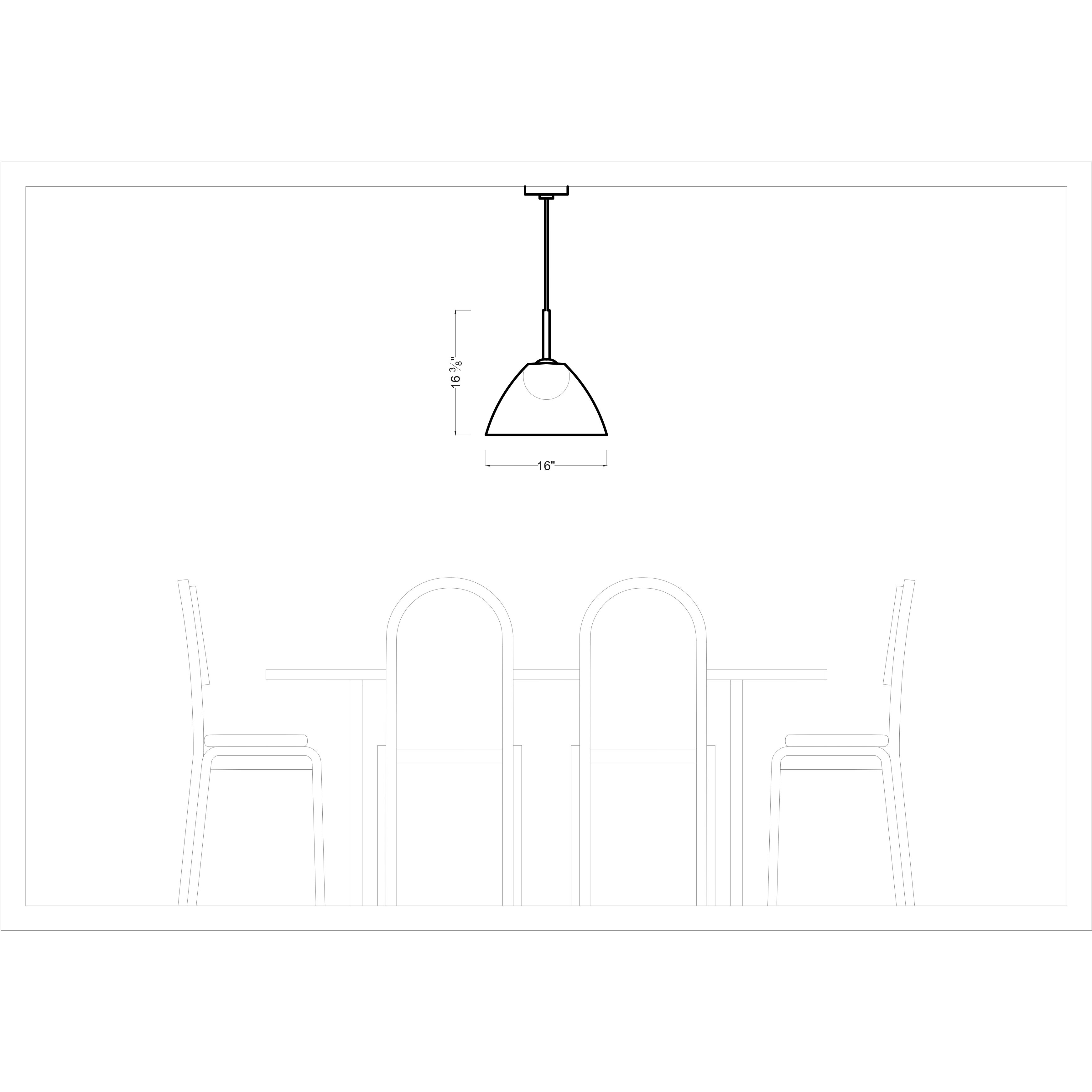 Drew & Jonathan Suma 1 Light 16 inch Brushed Nickel Pendant Ceiling Light, Medium