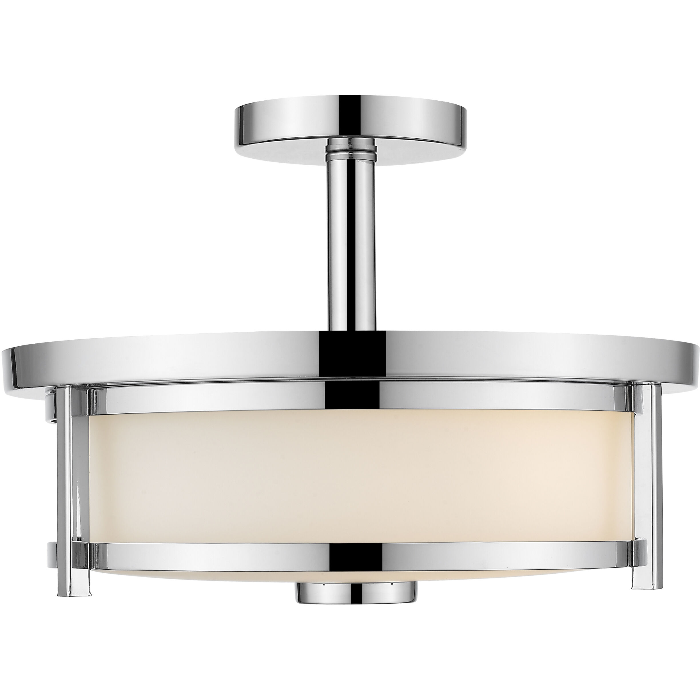 Savannah 2 Light 13.75 inch Chrome Semi Flush Mount Ceiling Light