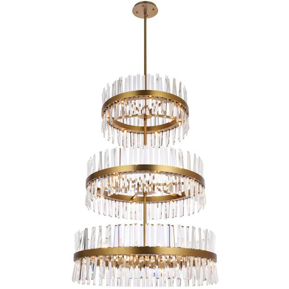 Serephina 46 Light 36 inch Satin Gold Chandelier Ceiling Light