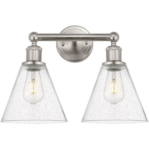 Berkshire 2 Light 17 inch Satin Nickel and Seedy Bath Vanity Light Wall Light