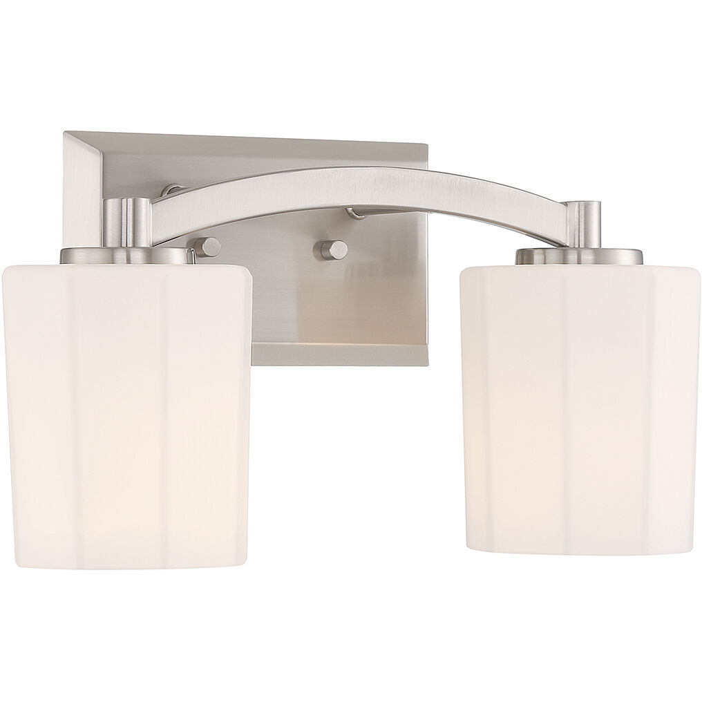 Whitney 2 Light 14 inch Satin Nickel Bathroom Vanity Light Wall Light