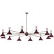Clare LED 76 inch Polished Nickel Chandelier Ceiling Light in Sugar Plum and Rose Water