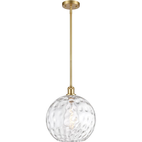 Ballston Athens Water Glass LED 12 inch Satin Gold Mini Pendant Ceiling Light