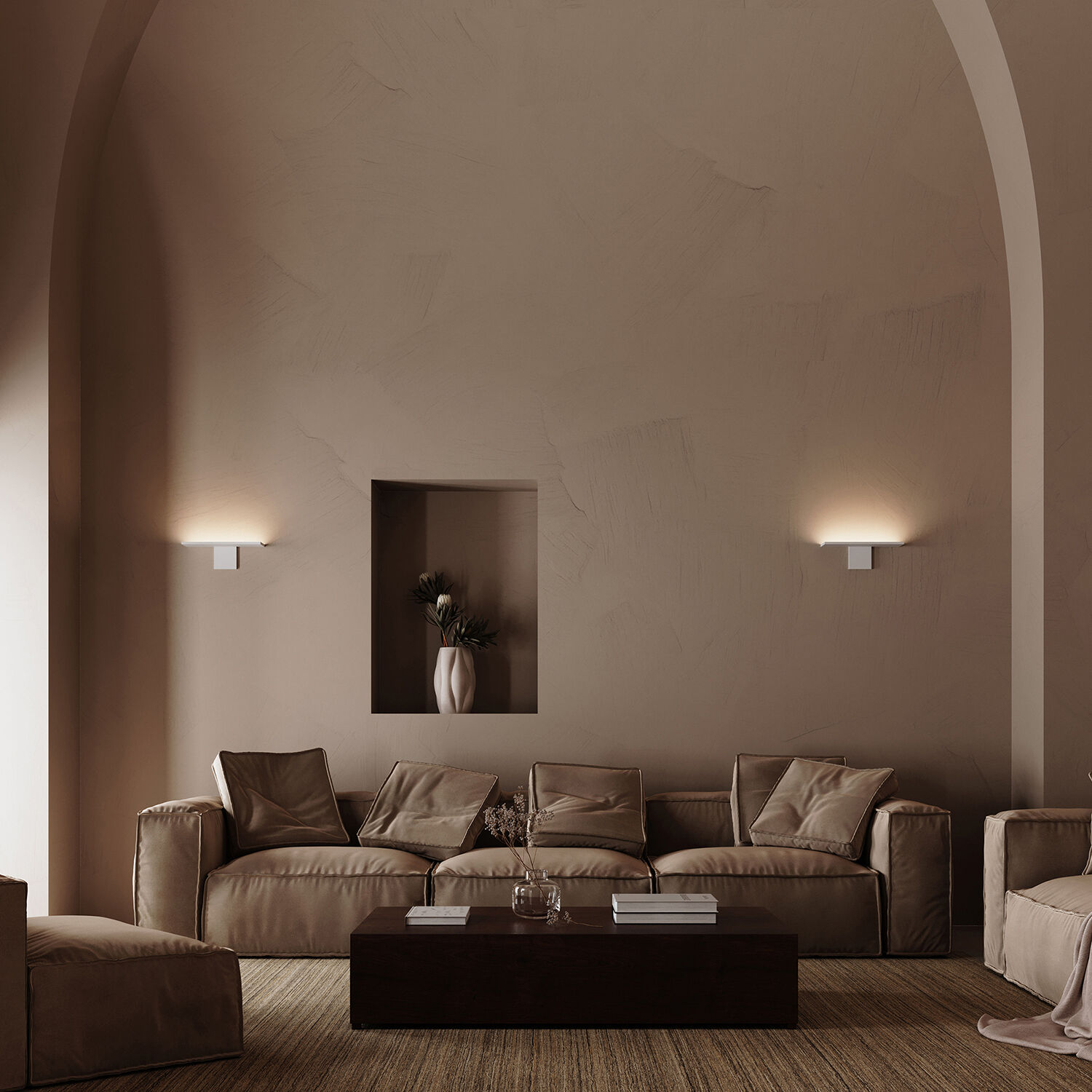 Base 1 Light 16 inch Textured White Wall Sconce Wall Light