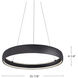 Halo LED 35.88 inch Black Pendant Ceiling Light