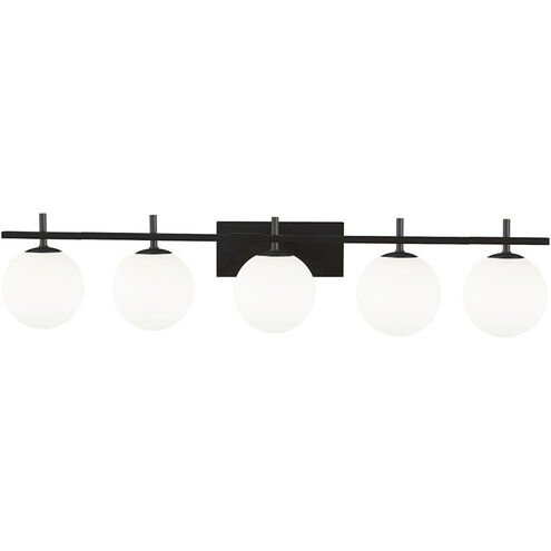 Vivaldi 5 Light 41.25 inch Matte Black Vanity Light Wall Light