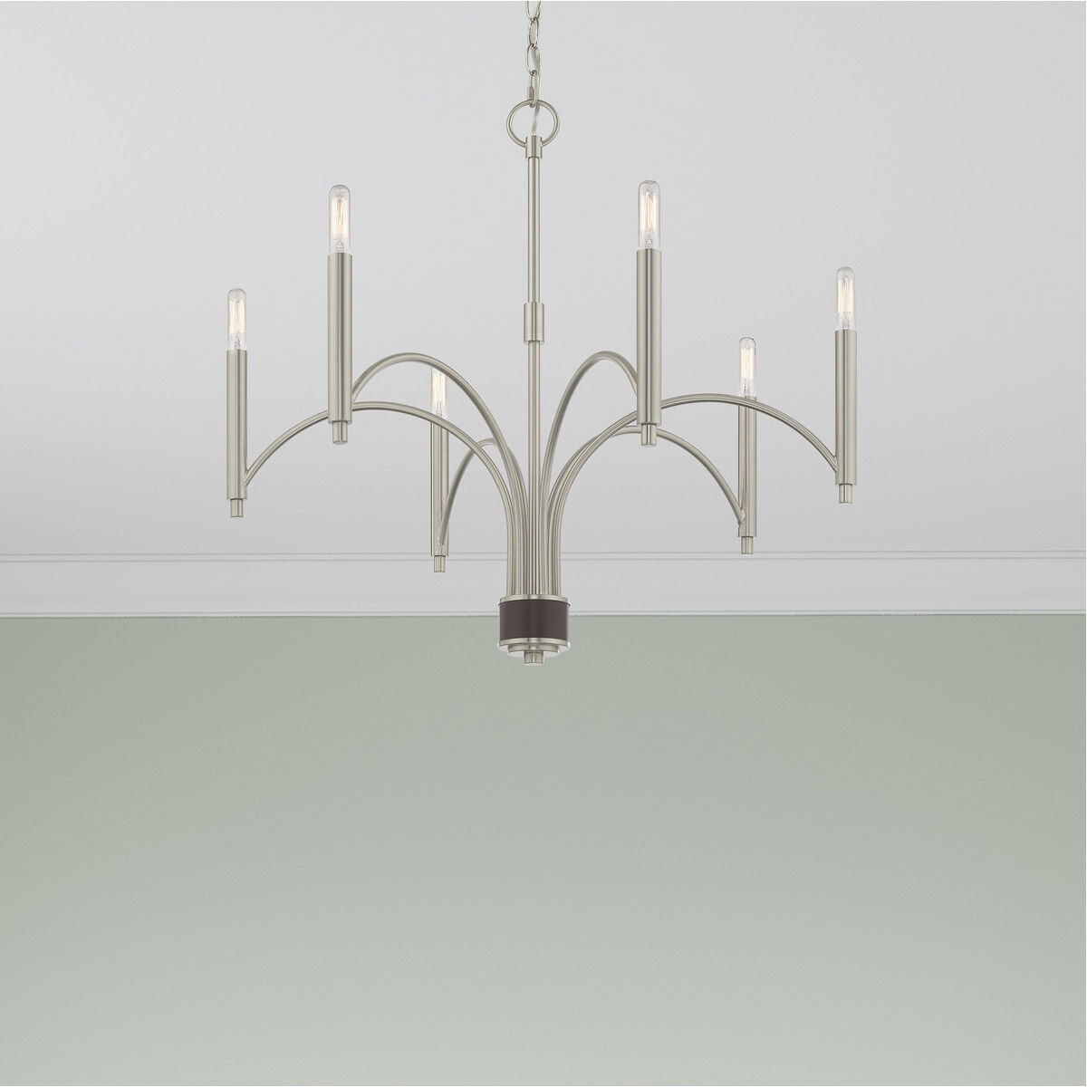 Wisteria 6 Light 26 inch Brushed Nickel Chandelier Ceiling Light
