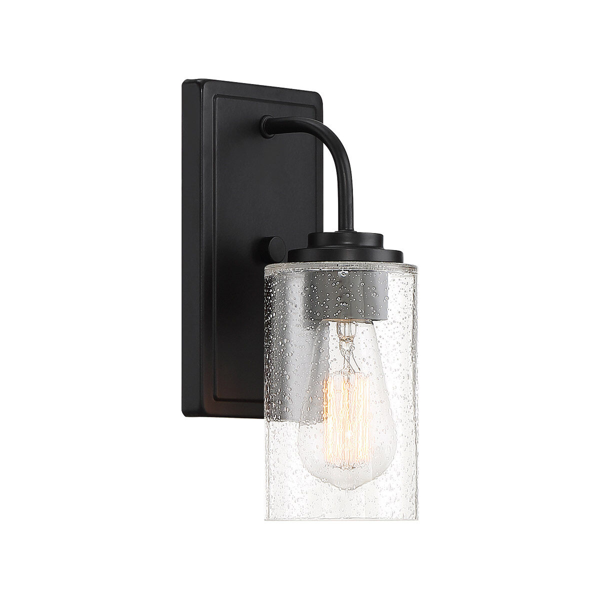 Logan 1 Light 5 inch Matte Black Wall Sconce Wall Light