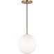 Richard June Sorelle 1 Light 12 inch Estate Brass Pendant Ceiling Light in LED