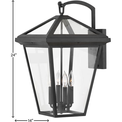 Estate Series Alford Place LED 24 inch Museum Black Outdoor Wall Mount Lantern, Extra Large
