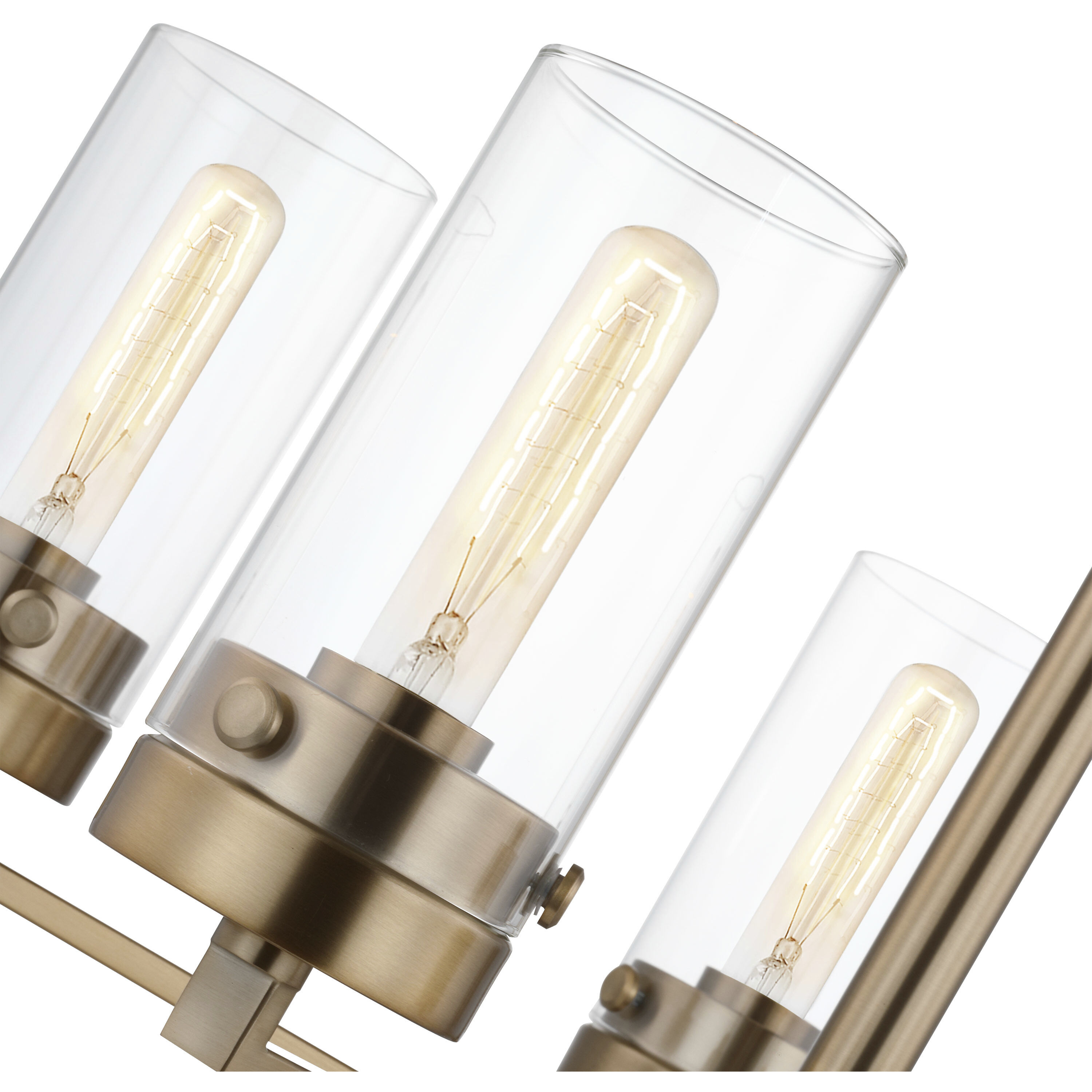 Intersection 5 Light 24 inch Burnished Brass Chandelier Ceiling Light