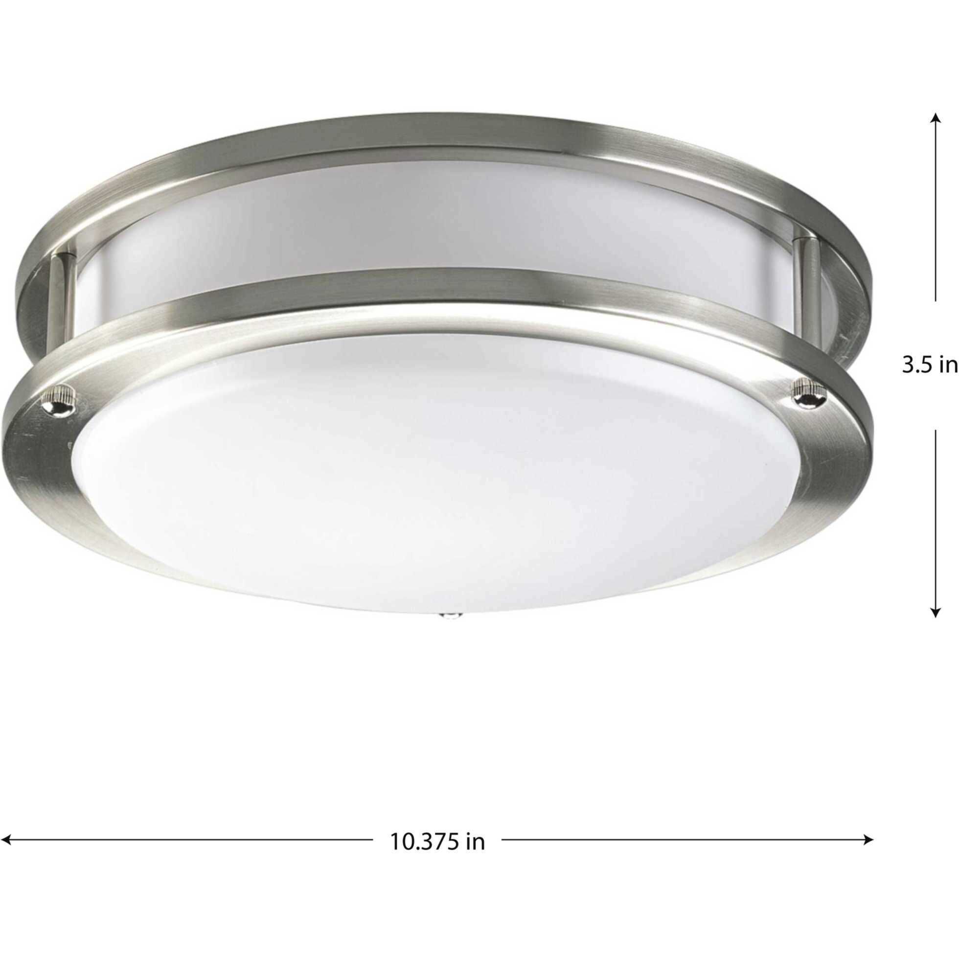 LED CTC COMM LED 10.38 inch Brushed Nickel Flush Mount Ceiling Light, Progress LED