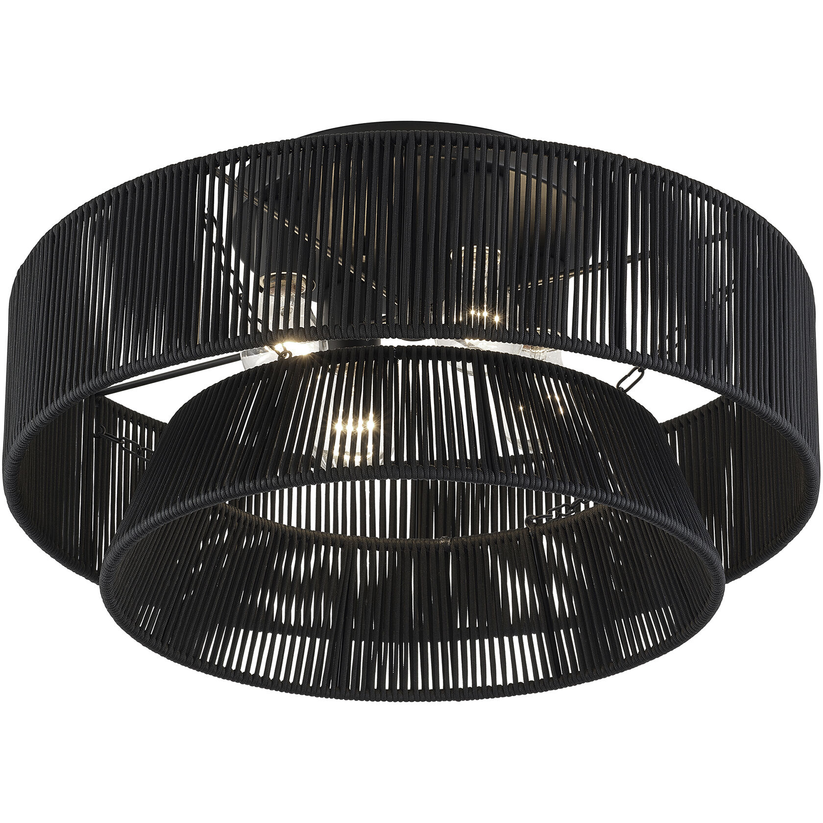 Florell 4 Light 21 inch Black Semi Flush Mount Ceiling Light, Extra Large