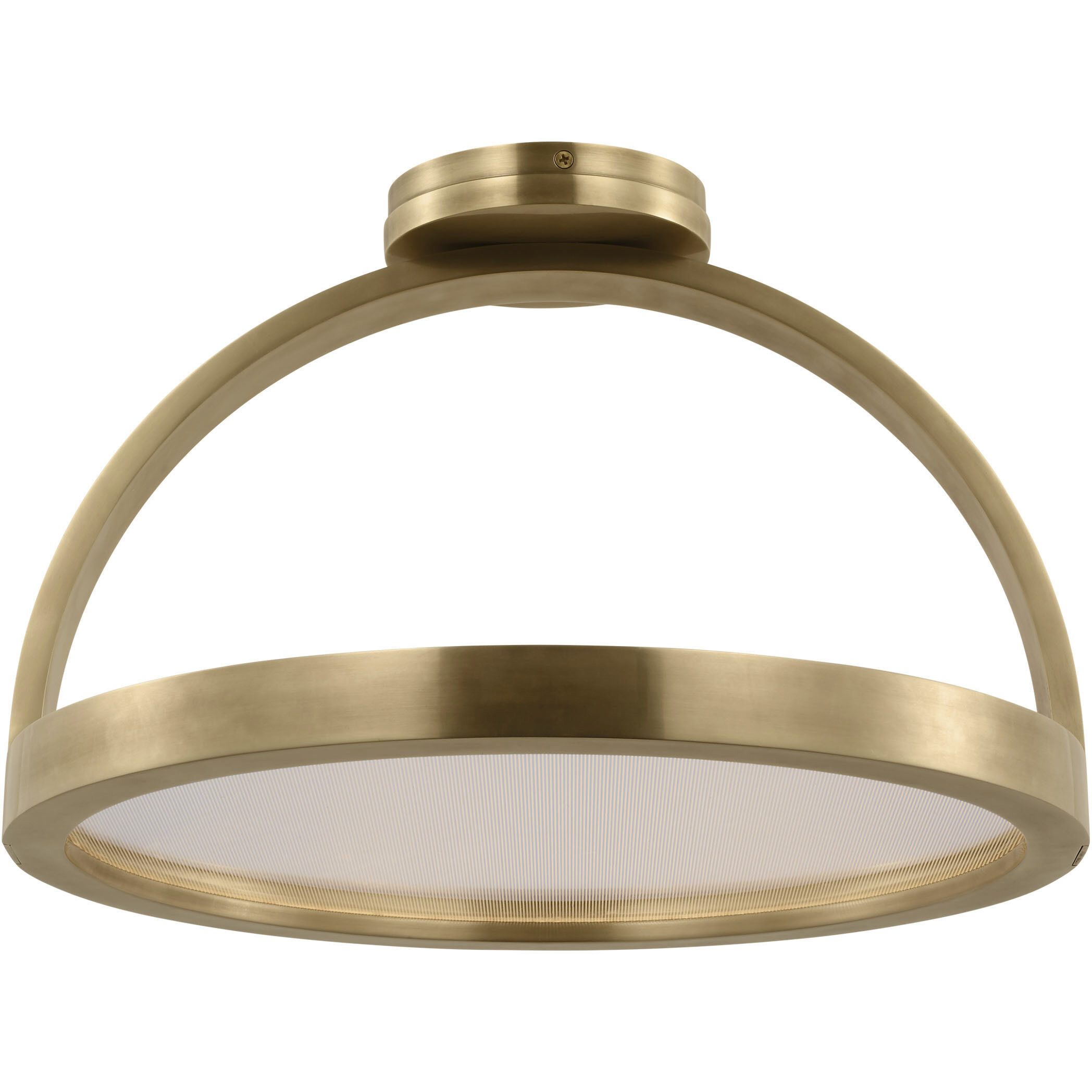 Kelly Wearstler Cerne LED 16 inch Natural Brass Semi Flush Ceiling Light
