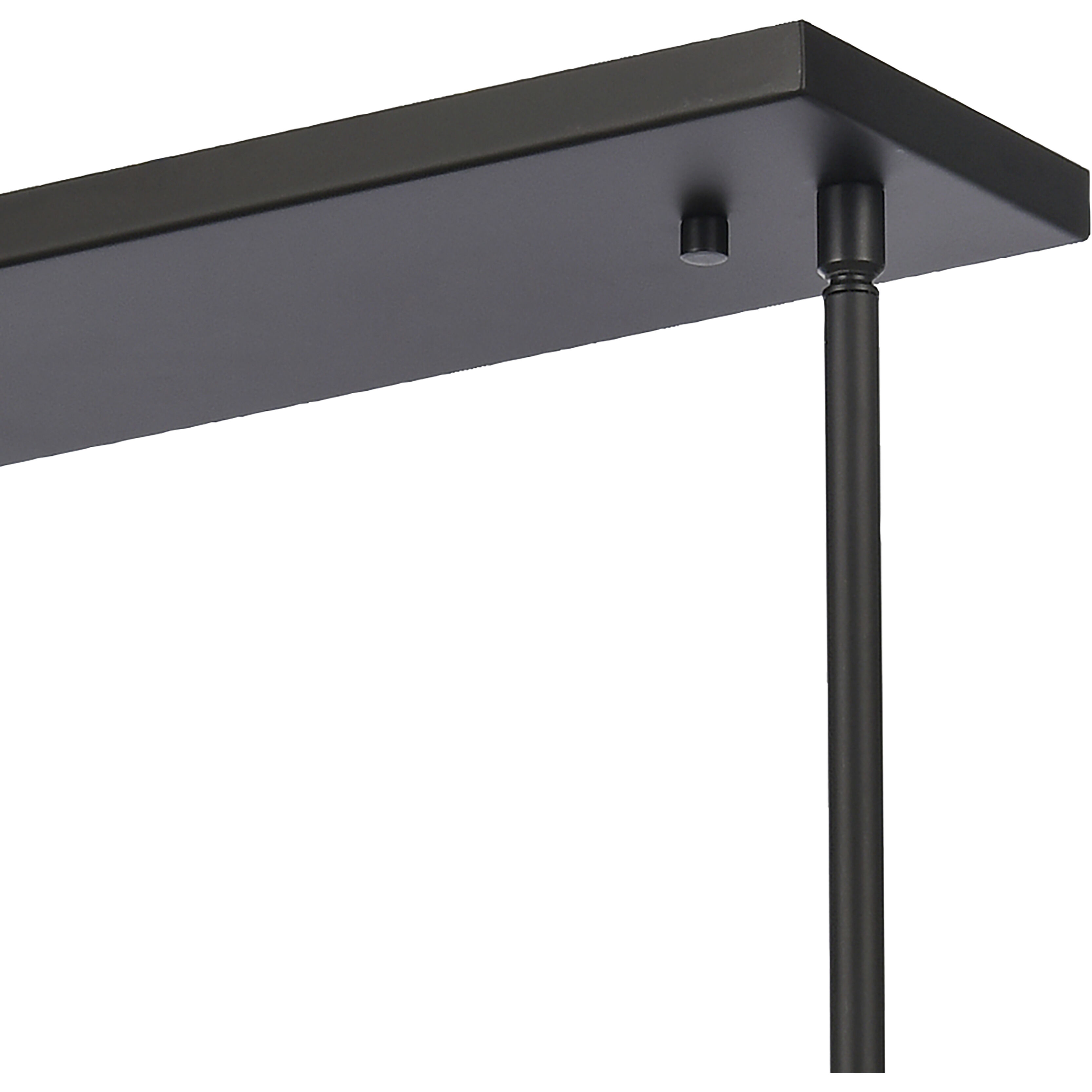Fantania 4 Light 36 inch Matte Black Linear Chandelier Ceiling Light