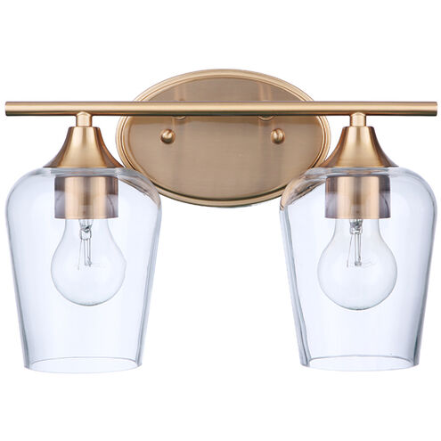 Elba 2 Light 13 inch Aged Brass Vanity Light Wall Light