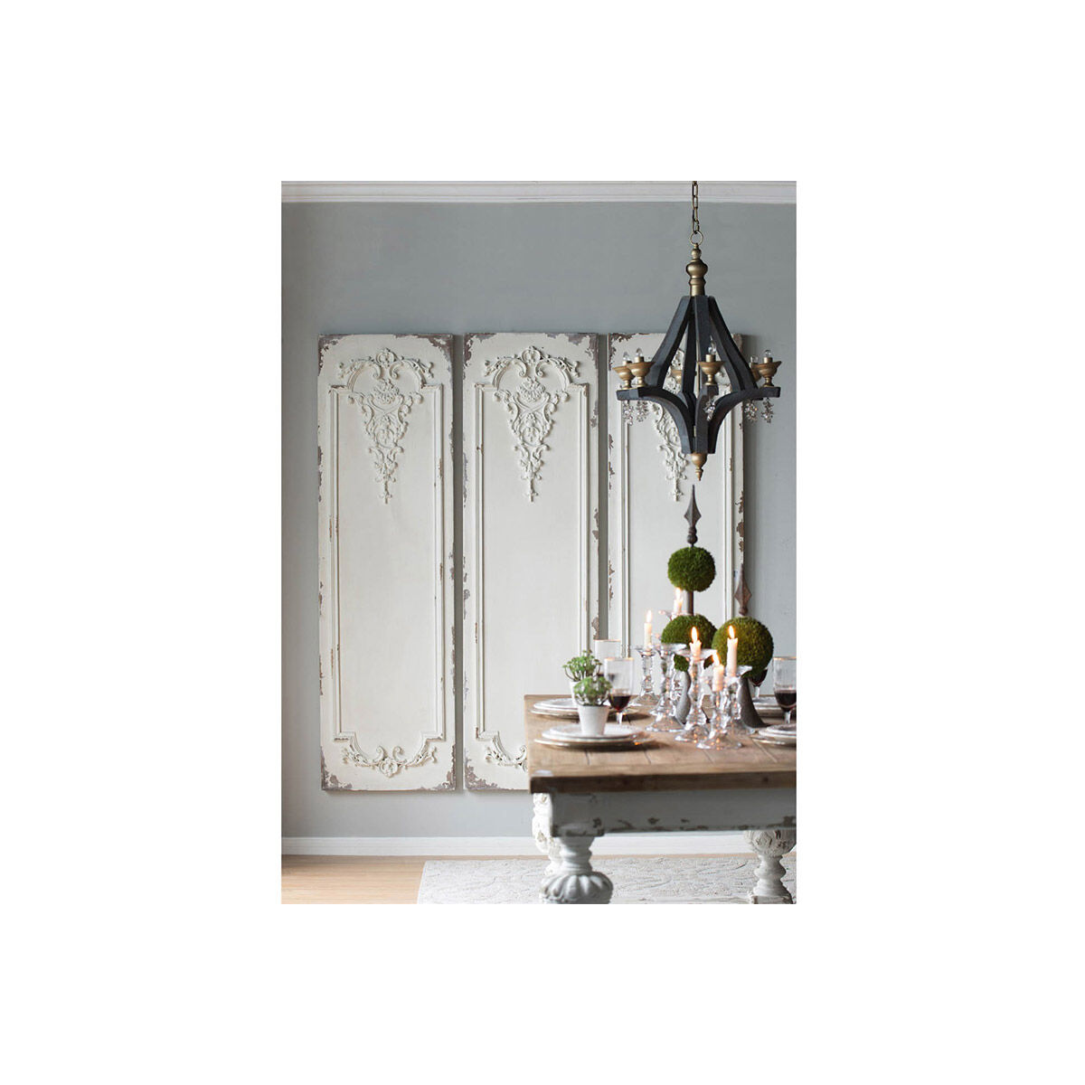 Alcott Antique White Wall Décor, Set of 3