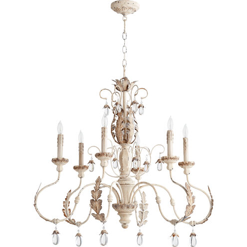 Venice 6 Light 32 inch Persian White Chandelier Ceiling Light