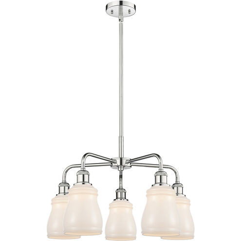 Ellery 5 Light 22.75 inch Polished Chrome Chandelier Ceiling Light in White