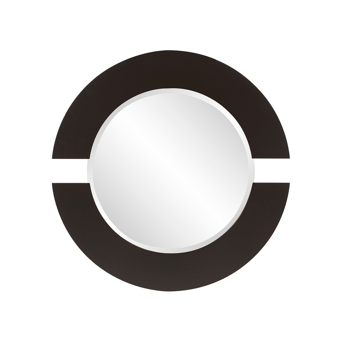 Orbit 38 X 38 inch Matte Black Wall Mirror