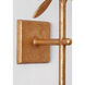 Julie Neill Clementine LED 9 inch Antique Gold Leaf Tail Sconce Wall Light