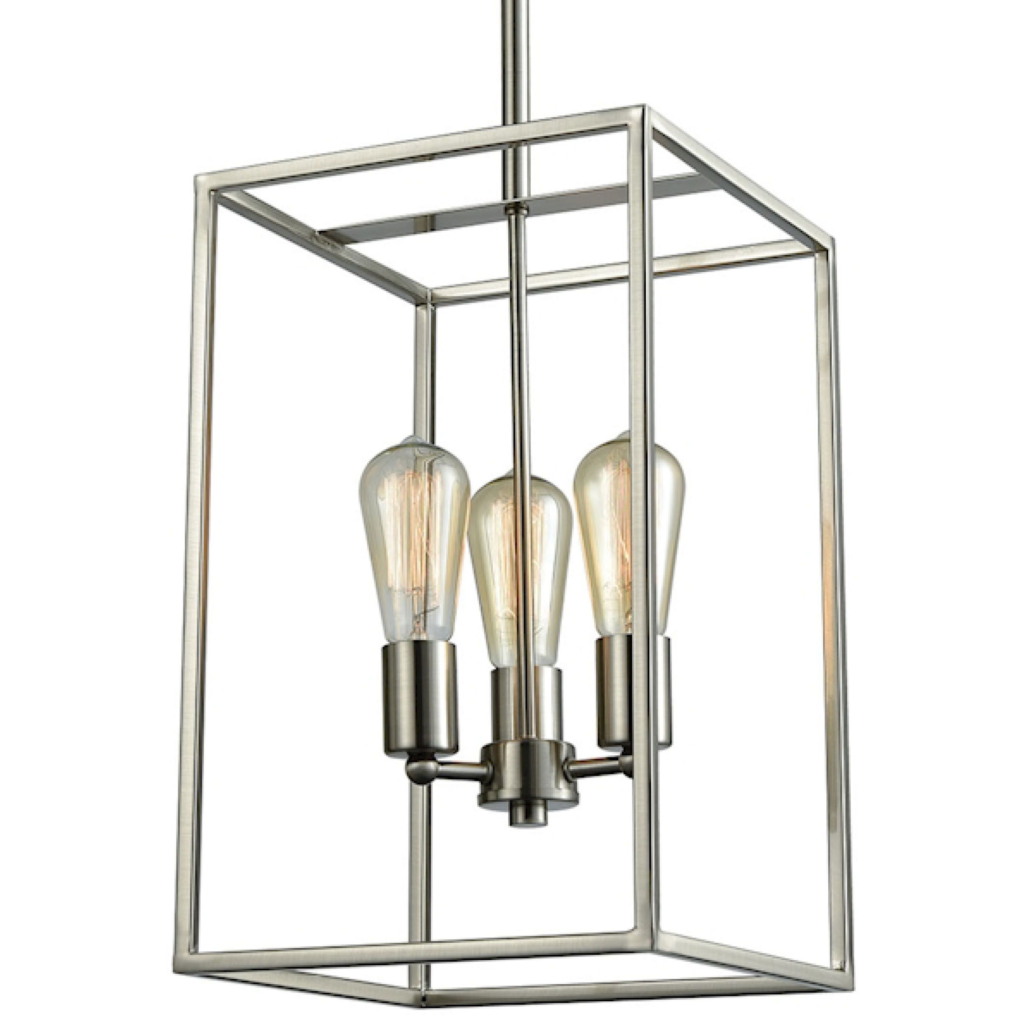 Williamsport 3 Light 10 inch Brushed Nickel Chandelier Ceiling Light