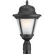 Westport 1 Light 19 inch Black Outdoor Post Lantern in Etched Seeded, Fluorescent