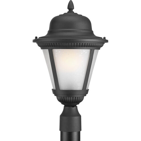 Westport 1 Light 19 inch Black Outdoor Post Lantern in Etched Seeded, Fluorescent