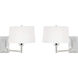 Quarion 11 inch 40 watt Chrome with White Swingarm Sconce Wall Light