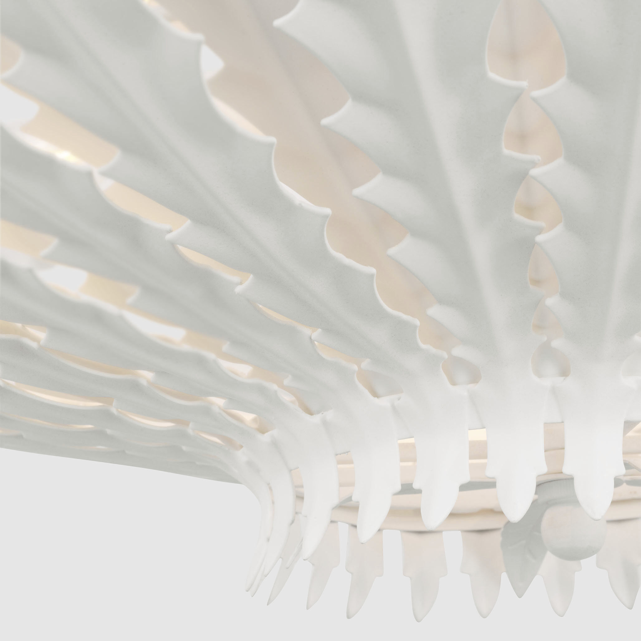 AERIN Hampton 6 Light 40 inch Plaster White Chandelier Ceiling Light, Extra Large