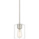 Liam 1 Light 5 inch Satin Platinum Mini Pendant Ceiling Light