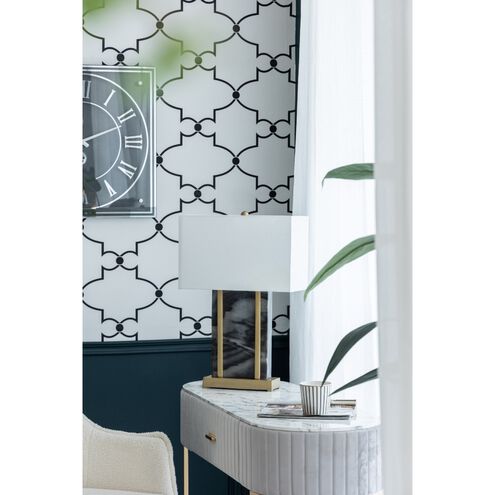 Anita 25.5 inch 40.00 watt Gold/Black/White Table Lamp Portable Light