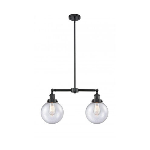 Franklin Restoration Large Beacon LED 25 inch Oil Rubbed Bronze Chandelier Ceiling Light in Seedy Glass, Franklin Restoration