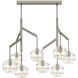 Sean Lavin Sedona 24.5 inch Satin Nickel Chandelier Ceiling Light in Incandescent, Clear Glass