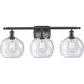Ballston Athens LED 26 inch Matte Black Bath Vanity Light Wall Light in Seedy Glass, Ballston