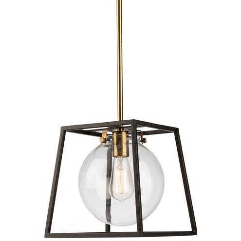 Bridgetown LED 13 inch Black and Harvest Brass Pendant Ceiling Light