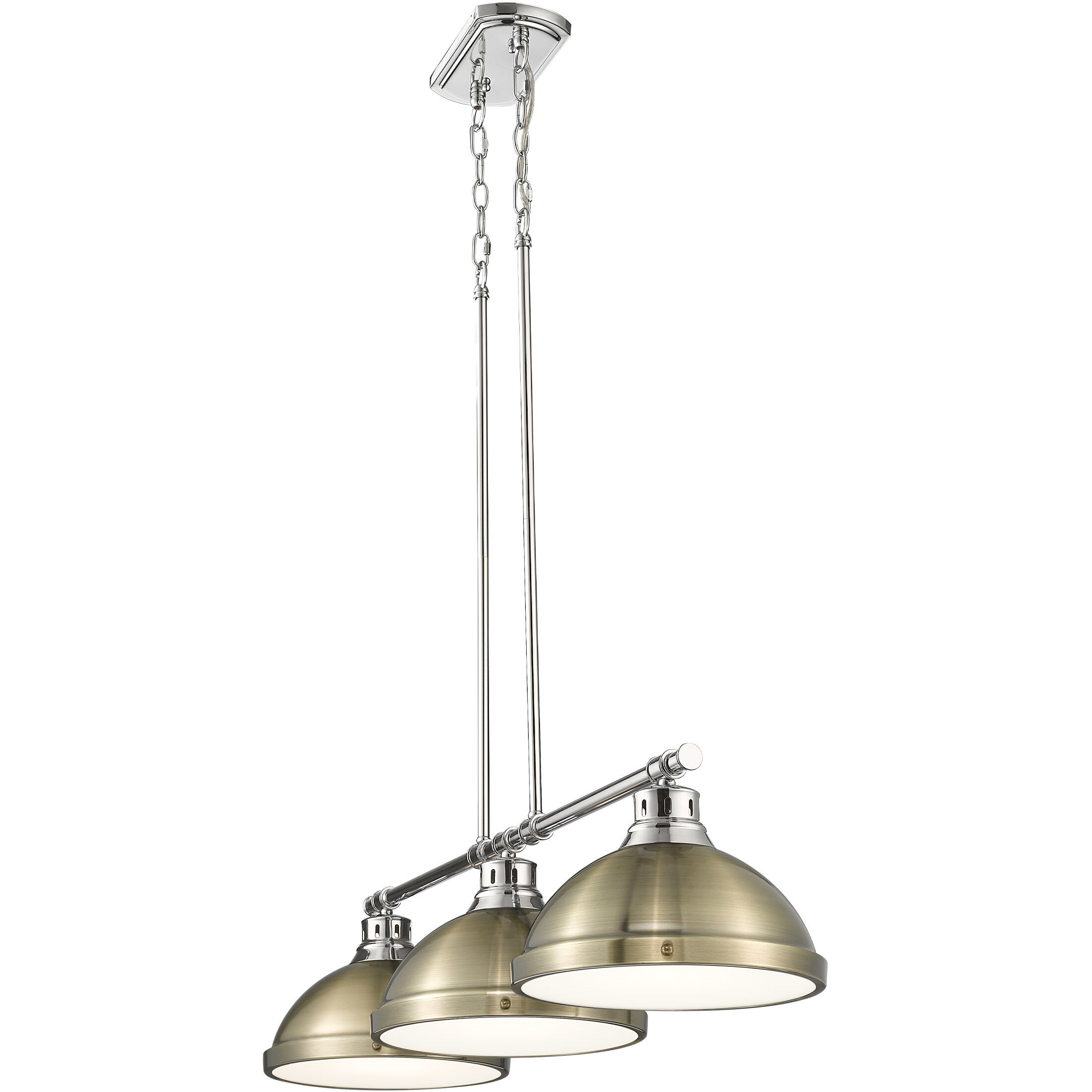 Yep Duncan Island Light Ceiling Light in Chrome, Aged Brass