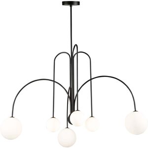 Comet LED 31.5 inch Semi Matte Black Chandelier Ceiling Light