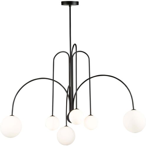 Comet LED 31.5 inch Semi Matte Black Chandelier Ceiling Light