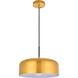 Etude 1 Light 13.8 inch Satin Gold Pendant Ceiling Light