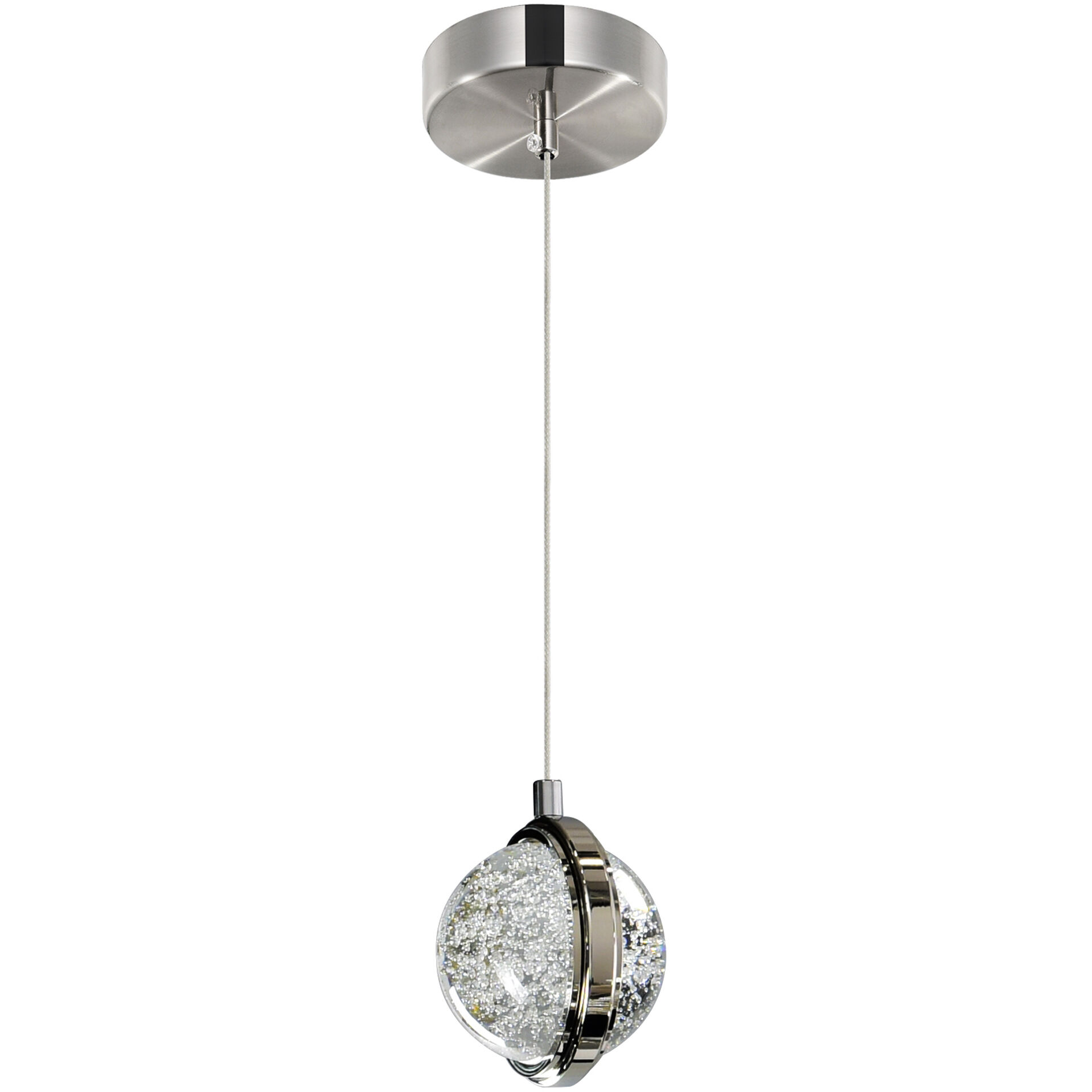 Salvador LED 4 inch Polished Nickel Mini Pendant Ceiling Light