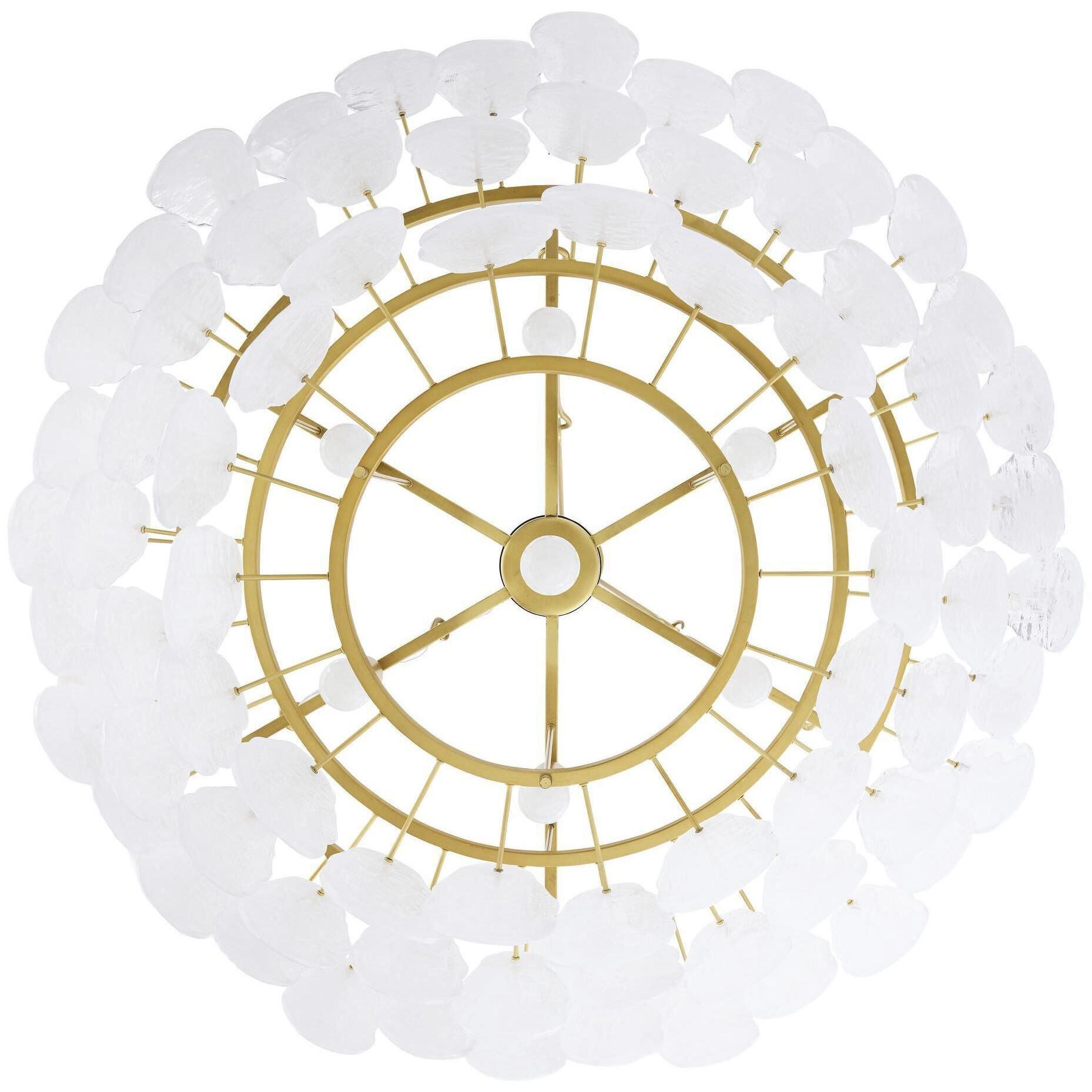 Leon 7 Light 38 inch Antique Brass Chandelier Ceiling Light, Large