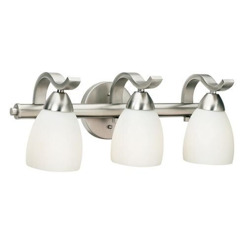 Signature 3 Light 19 inch Brushed Nickel Vanity Light Wall Light