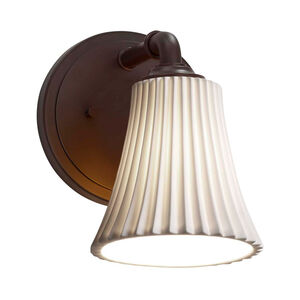 Limoges LED 6 inch Dark Bronze Wall Sconce Wall Light in 700 Lm LED, Waves, Round Flared