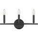 Sawyer 3 Light 18 inch Matte Black Vanity Light Wall Light