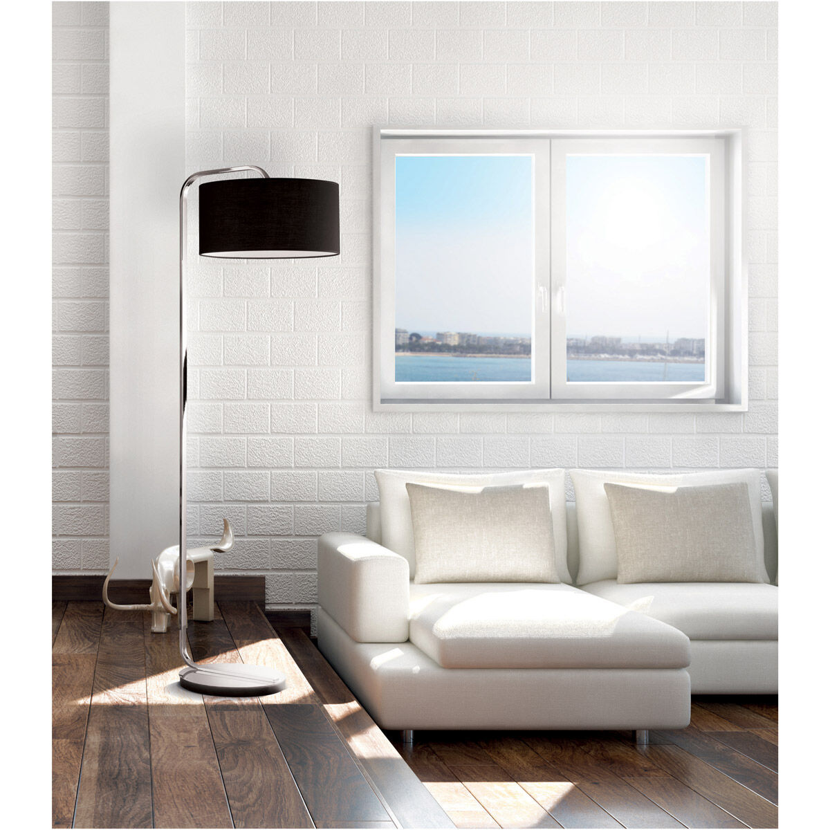 Cannes 60 inch 100 watt Chrome Floor Lamp Portable Light