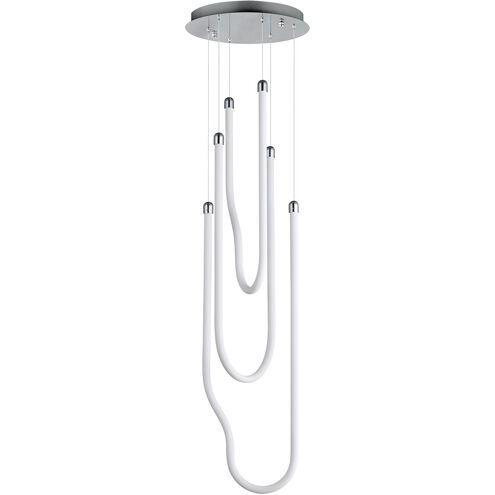 Soleil LED 13 inch Polished Chrome Multi-Light Pendant Ceiling Light