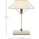 Daphne 16.5 inch 60 watt Ivory and Gold Table Lamp Portable Light